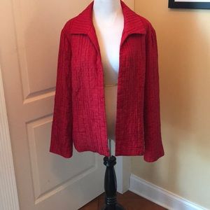 Chico’s red lightweight jacket